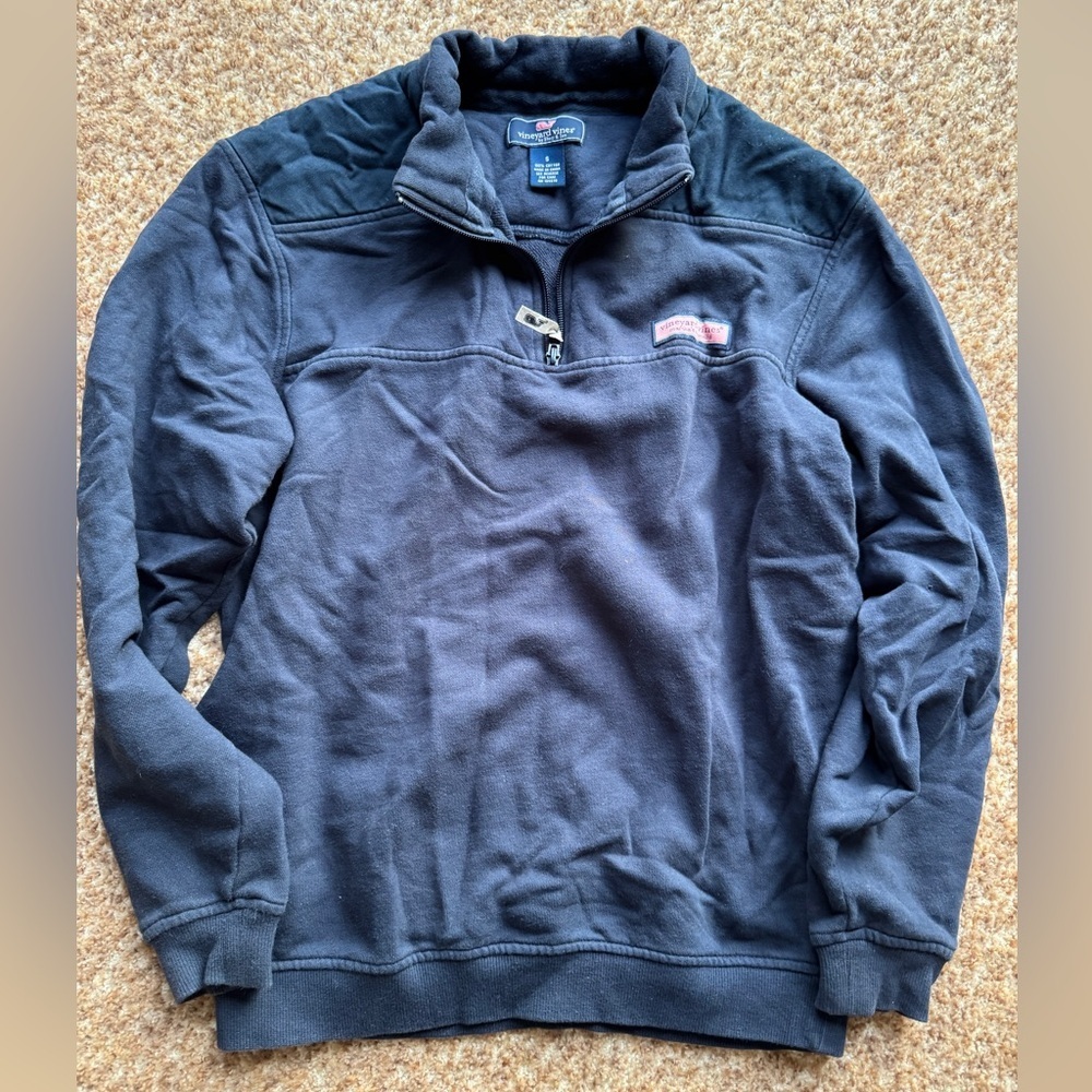 Vineyard Vines Men's Navy Half-Zip Fleece Pullover